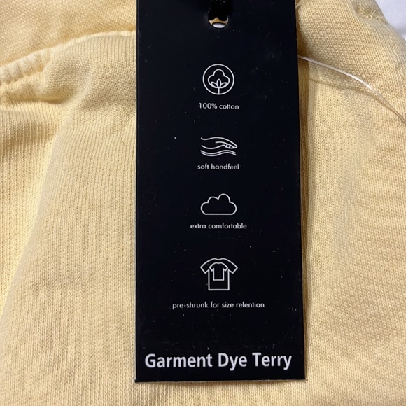 Onia Garment Dyed Terry Shorts in Yellow Cream Size XL - Picture 5 of 10